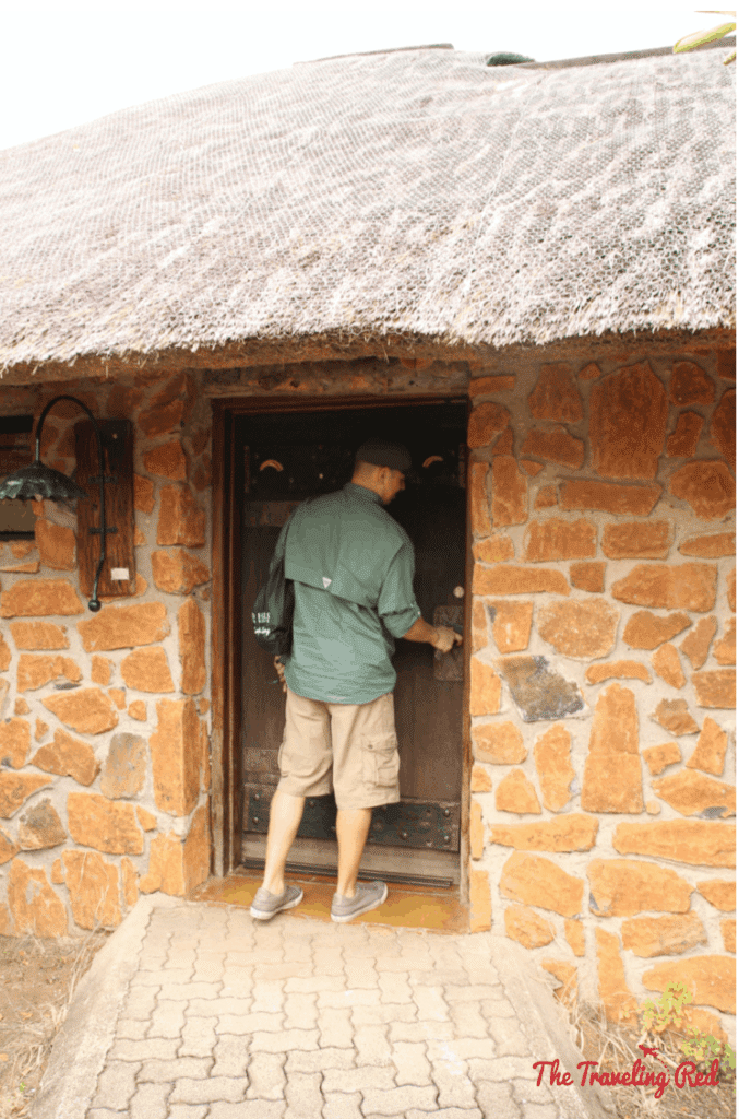 Entrance to our room at Leopard Hills in Sabi Sands. This lodge only has 8 units... each is a private cottage with a back deck that includes a private pool, hammock and even an outdoor shower. You can see animals roaming right by your room. Definitely one of the best places to stay for a safari in South Africa. 
