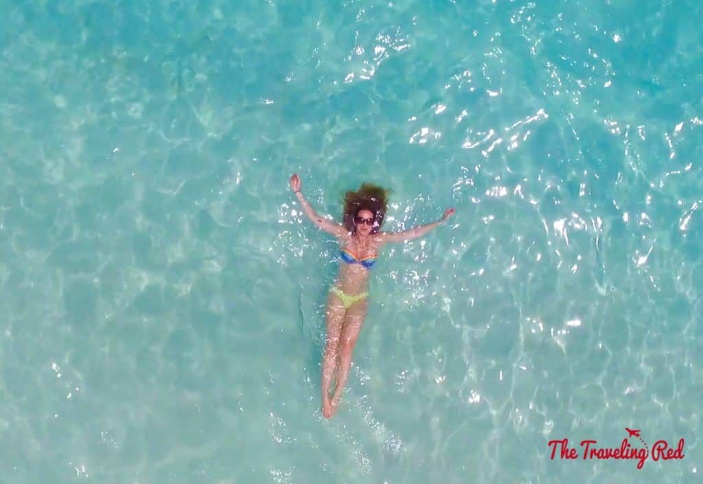 The crystal clear water of the Exumas. This was at our private beach behind our private beach house. Perfect for a getaway to Georgetown, Exuma in the Bahamas.