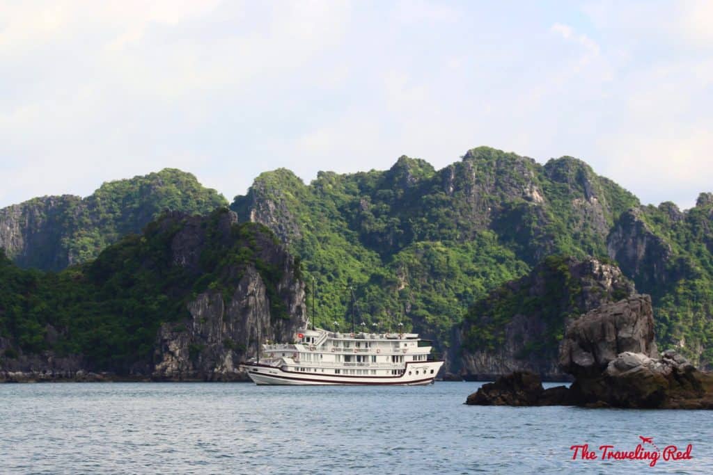 Our cruise ship in Vietnam. Romantic cruise in Bai Tu Long Bay, right next to Halong Bay, Vietnam, aboard the Dragon Legend Cruise ship. The best honeymoon destination in Asia. #Halongbay #Vietnam #cruise #honeymoon #honeymoondestination