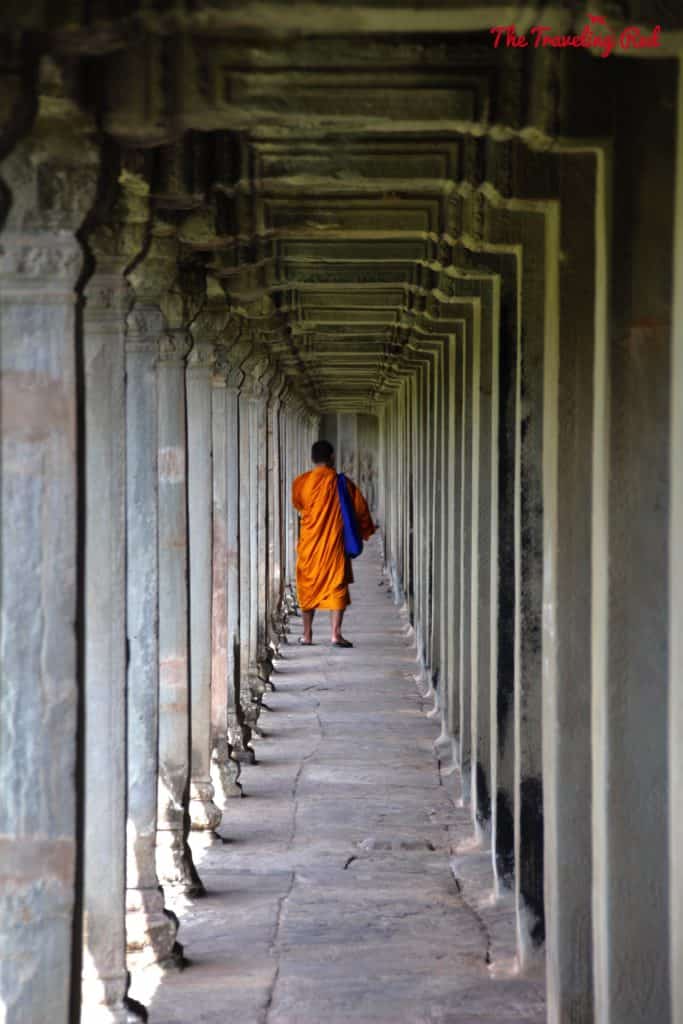 Favorite photo of a monk at Angkor Wat | Cambodia Temples | Siem Reap | Angkor Wat | Angkor Passes | Photography Tour | Angkor Archeological Park | Ta Prohm | Tomb Raider | Banteay Kdei | Ta Nei | North Gate | Bayon | Wat Thmey | Monks | South Gate | Preah Khan #siemreap #angkorwat #cambodia