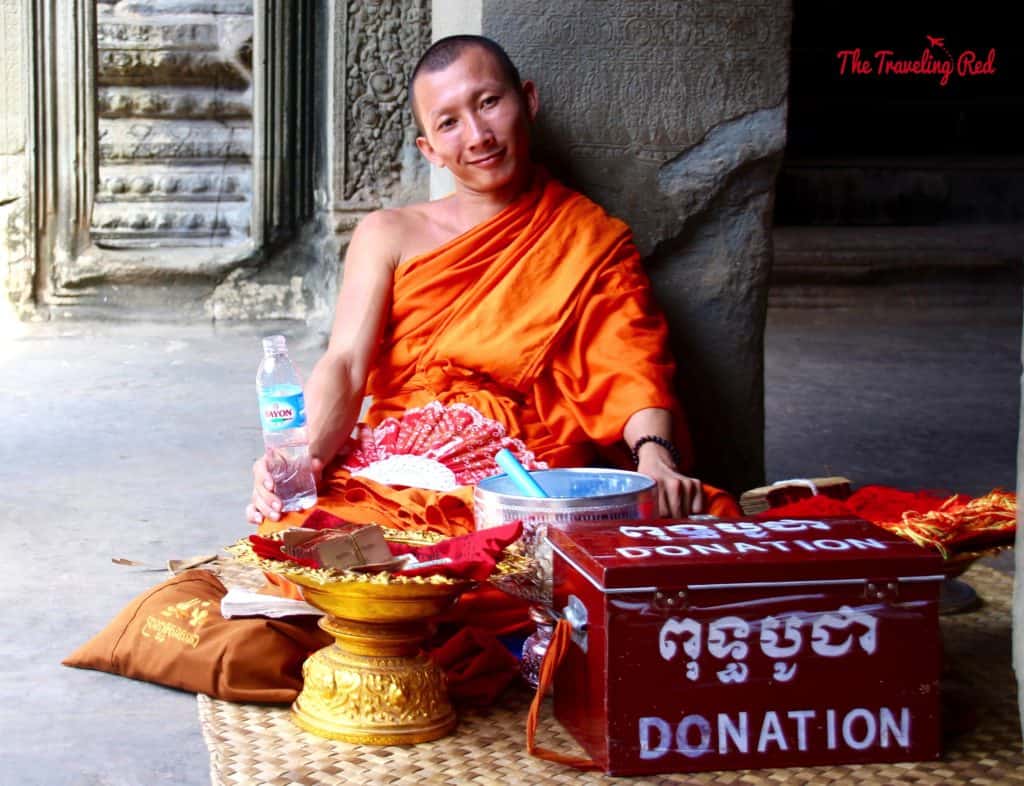 A Monk in Angkor Wat | Cambodia Temples | Siem Reap | Angkor Wat | Angkor Passes | Photography Tour | Angkor Archeological Park | Ta Prohm | Tomb Raider | Banteay Kdei | Ta Nei | North Gate | Bayon | Wat Thmey | Monks | South Gate | Preah Khan #siemreap #angkorwat #cambodia