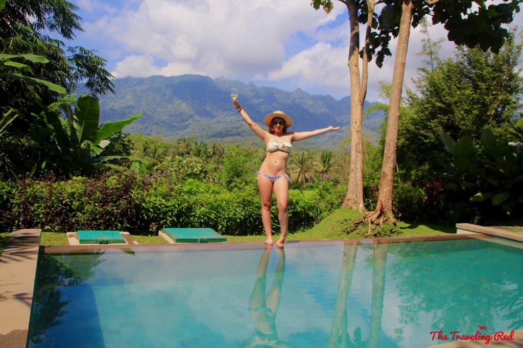 Plataran Hotel in Java, Indonesia. The most beautiful hotel on the island. Our private cottage with a private pool, overlooking the mountain. It's the perfect hotel to stay in for your visit to Borobudur Temple at sunrise. | Indonesia | Java | Plataran Hotel | Sunrise Tour | Borobudur Temple 
