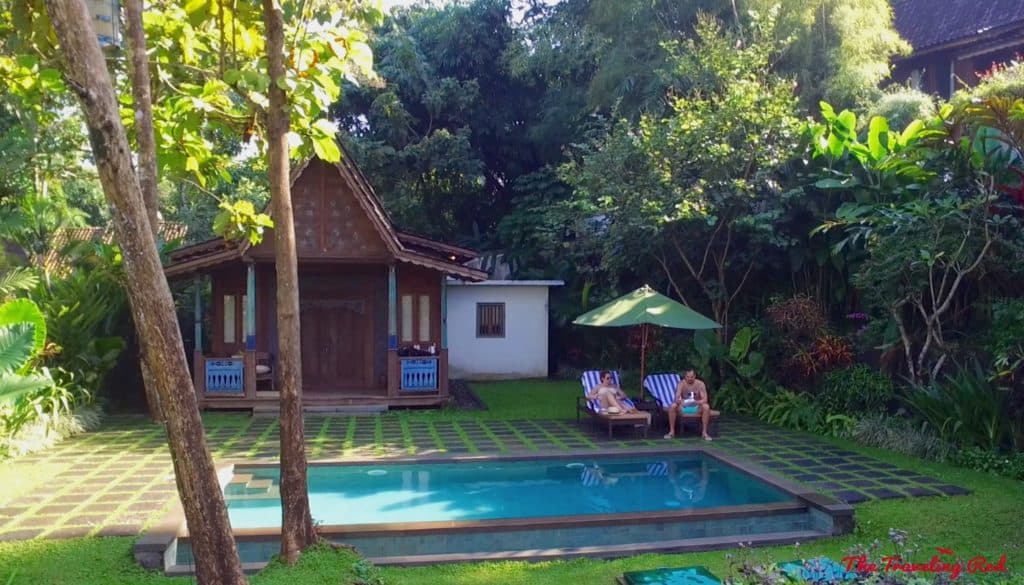 One of my favorite hotel rooms ever. Plataran Hotel in Java, Indonesia. The most beautiful hotel on the island. Our private cottage with a private pool, overlooking the mountain. It's the perfect hotel to stay in for your visit to Borobudur Temple at sunrise. | Indonesia | Java | Plataran Hotel | Sunrise Tour | Borobudur Temple 