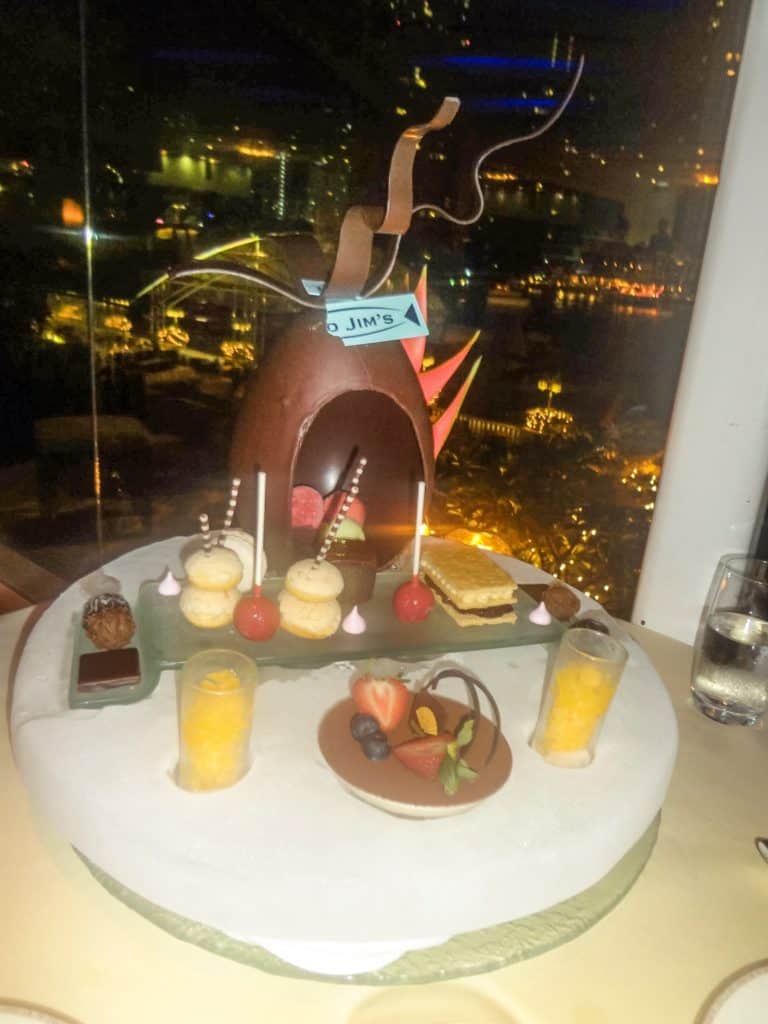 Dessert at Lord Jims at the Mandarin Oriental | Bangkok | Thailand | Peninsula Hotel | Lebua Hotel | the dome Sky Bar from Hangover 2 | Peninsula Hotel | Temples | Wat Arun | Wat Pho | Grand Palace | Lord Jims at the Mandarin Oriental Bangkok |  Riding in a tuk tuk | Muay Thai at the Rajadamnern Stadium