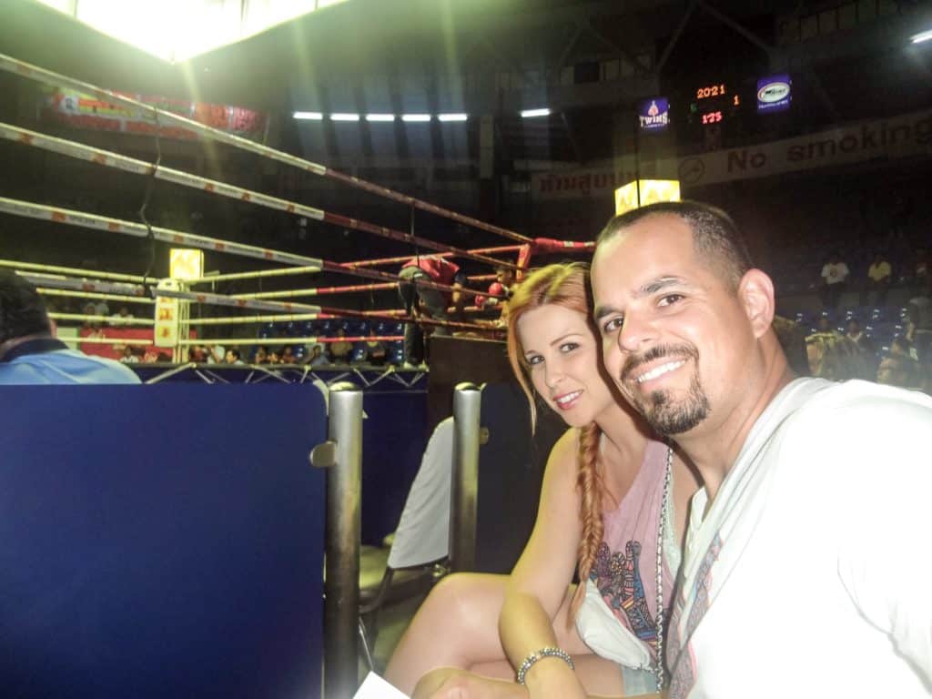 Front row at the Muay Thai fight at the Rajadamnern Stadium | Bangkok | Thailand | Peninsula Hotel | Lebua Hotel | the dome Sky Bar from Hangover 2 | Peninsula Hotel | Temples | Wat Arun | Wat Pho | Grand Palace | Lord Jims at the Mandarin Oriental Bangkok |  Riding in a tuk tuk 