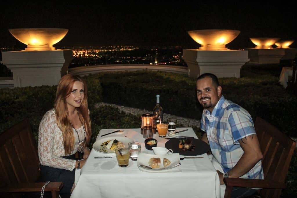 Dinner at Sirocco on the rooftop of the Lebua Hotel  | Bangkok | Thailand | Peninsula Hotel | Lebua Hotel | the dome Sky Bar from Hangover 2 | Peninsula Hotel | Temples | Wat Arun | Wat Pho | Grand Palace | Lord Jims at the Mandarin Oriental Bangkok |  Riding in a tuk tuk | Muay Thai at the Rajadamnern Stadium