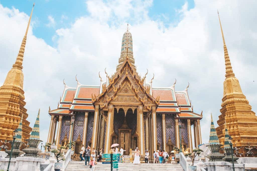 Visiting the Grand Palace in Bangkok | Thailand | Peninsula Hotel | Lebua Hotel | the dome Sky Bar from Hangover 2 | Peninsula Hotel | Temples | Wat Arun | Wat Pho | Grand Palace | Lord Jims at the Mandarin Oriental Bangkok |  Riding in a tuk tuk | Muay Thai at the Rajadamnern Stadium