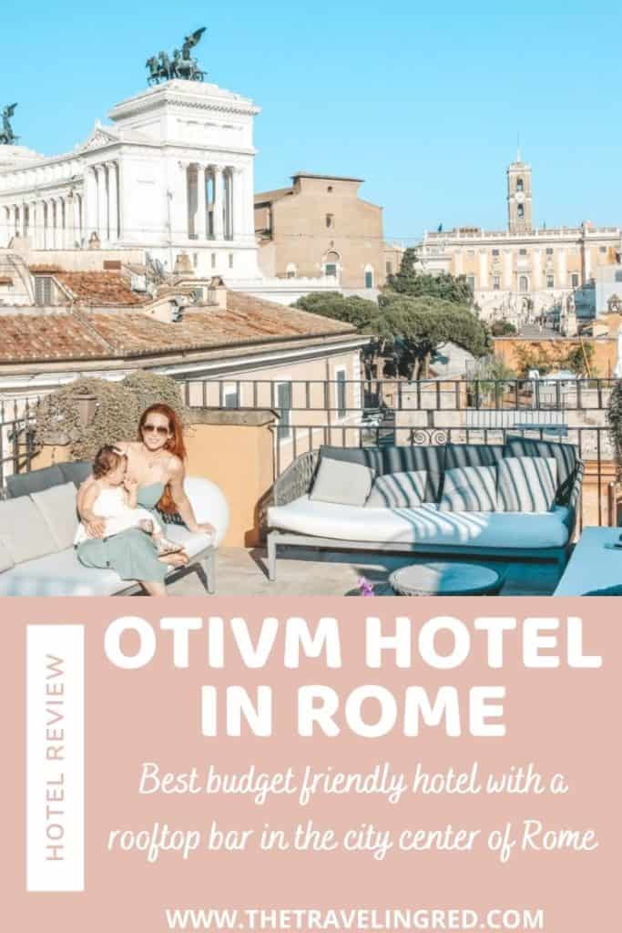 The Otivm Hotel in the city center of Rome | Italy | budget friendly boutique hotel | great service | spacious rooms | king size bed | rooftop bar overlooking the city | best hotel #rome #italy #italia #otivmhotel #besthotel #rooftopbar