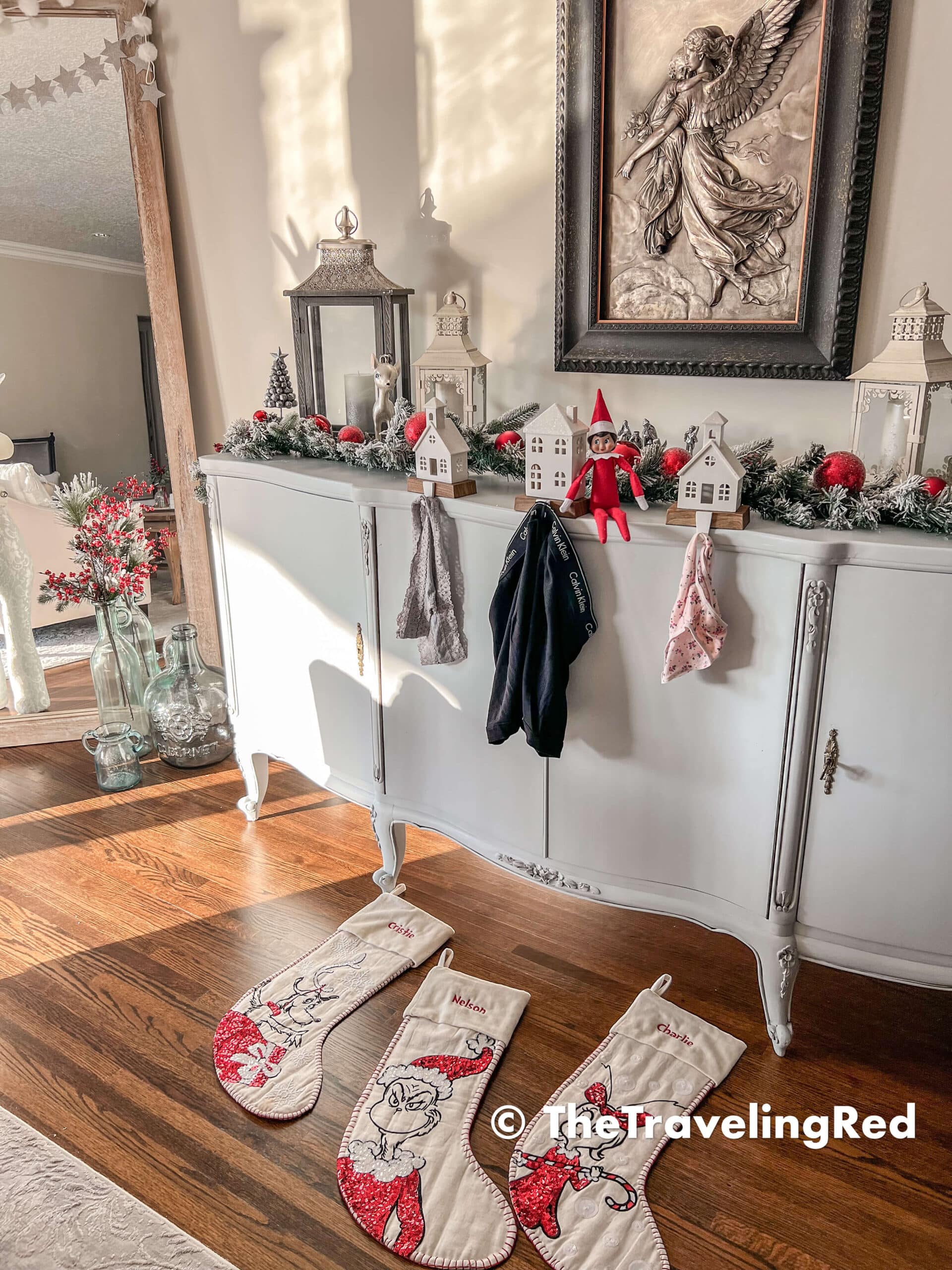 Naughty Elf on the shelf changed our stocking to each of our underpants. Undies, panties, underwear are always the funniest. Fun and easy elf on the shelf ideas for a naughty elf that are quick and easy using things you have at home.