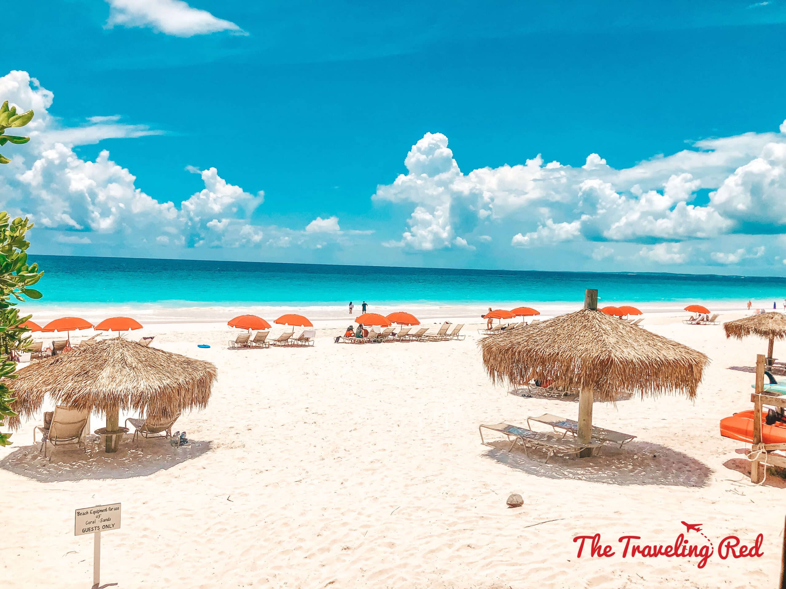 Pink sands beach in Harbour Island. One of the most beautiful islands in the Bahamas and one of the most famous beaches in the world.