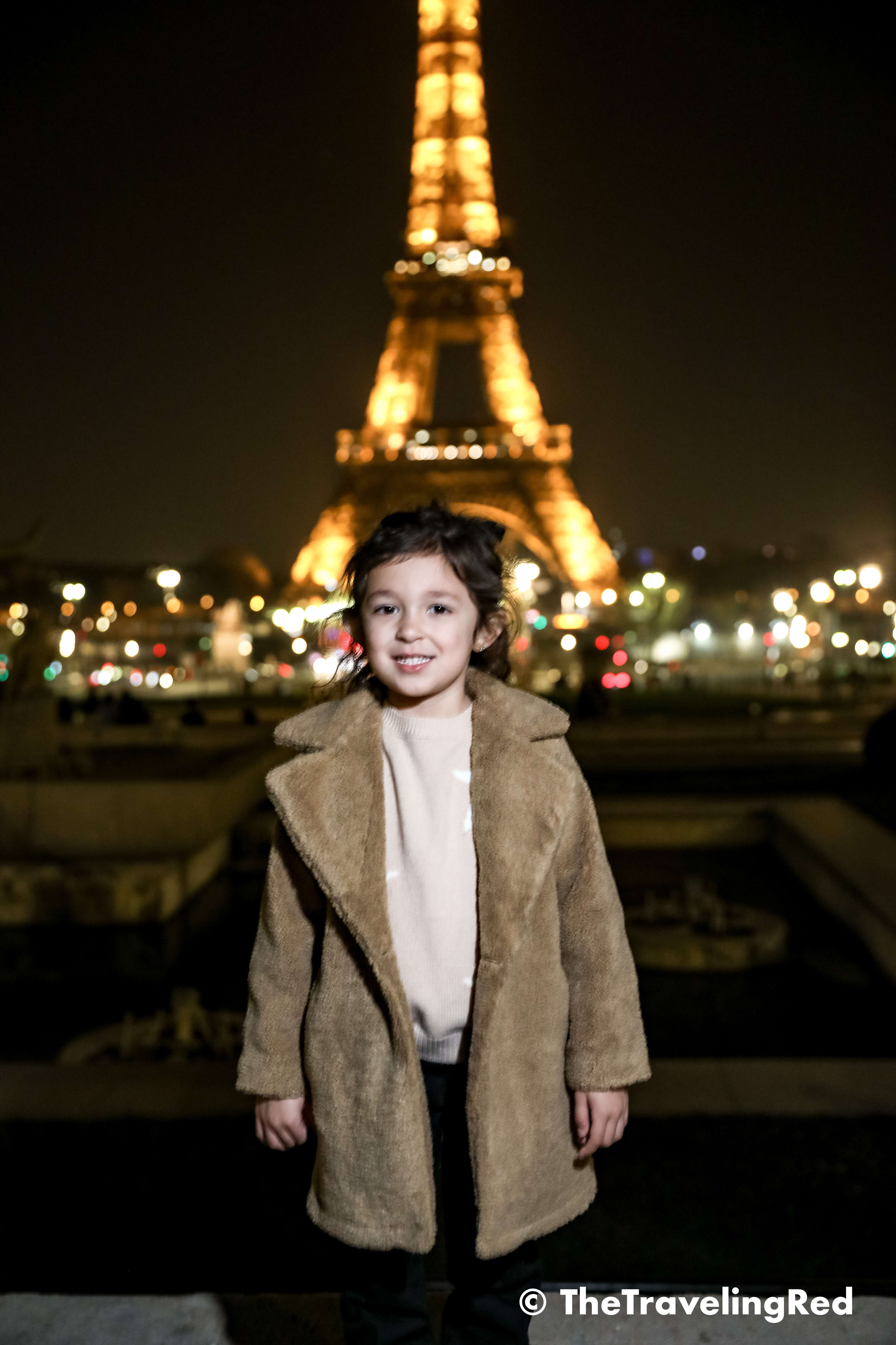 Visit Eiffel Tower at night and watch it sparkle. Things to see and do in and around Paris France with kids.