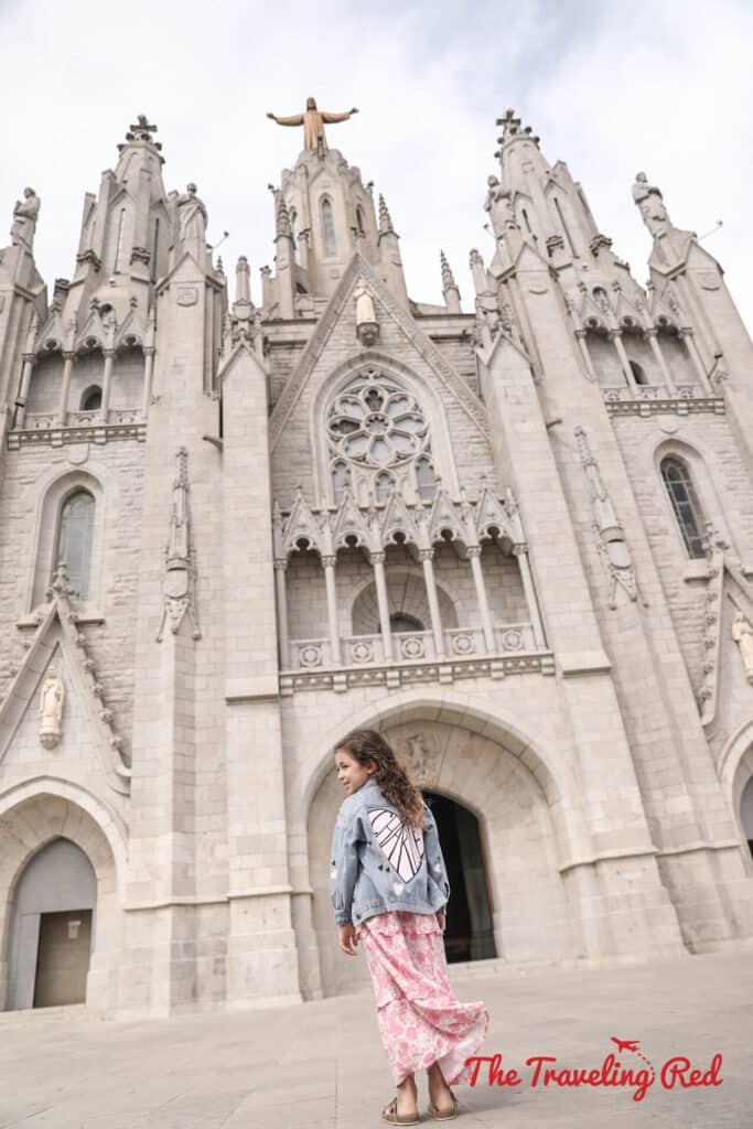 Sagrat Cor church in Barcelona located on Tibidabo by the Tibidabo Amusement Park. Some of the most incredible views of Barcelona Spain are from up here. Check out everything we did on our 7 day Barcelona Itinerary.