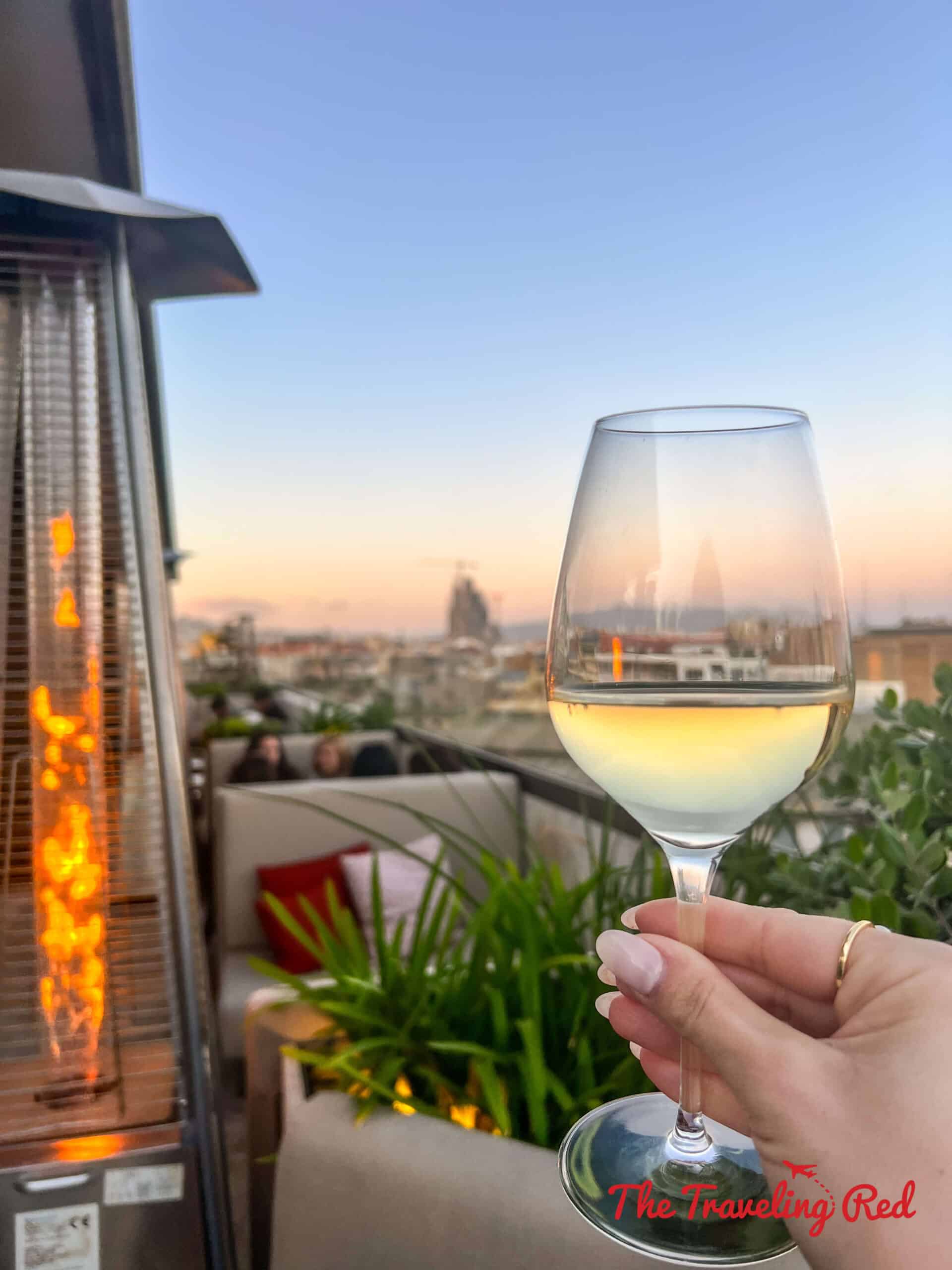 Tapas and cocktails or wine at the Azimuth rooftop bar at the Almanac Barcelona hotel. Kid friendly and beautiful views over the city. Here's our full 7 day barcelona itinerary. Everything you need to know for one week in Barcelona, Spain. By The Traveling Red