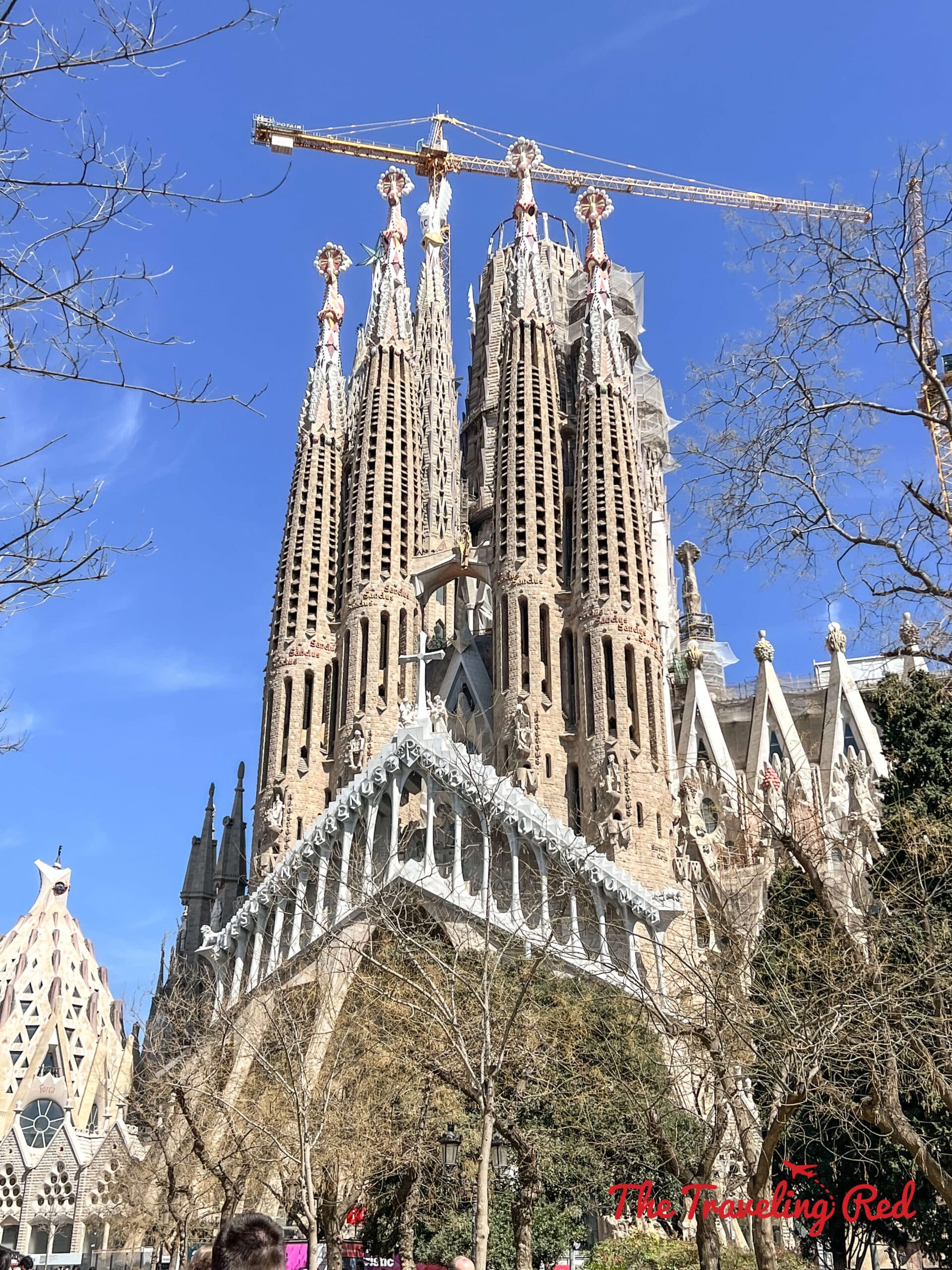 Inside the Sagrada Familia, the famous Basilica in Barcelona, Spain by Antoni Gaudi. Here's our full 7 day barcelona itinerary. Everything you need to know for one week in Barcelona, Spain. By The Traveling Red