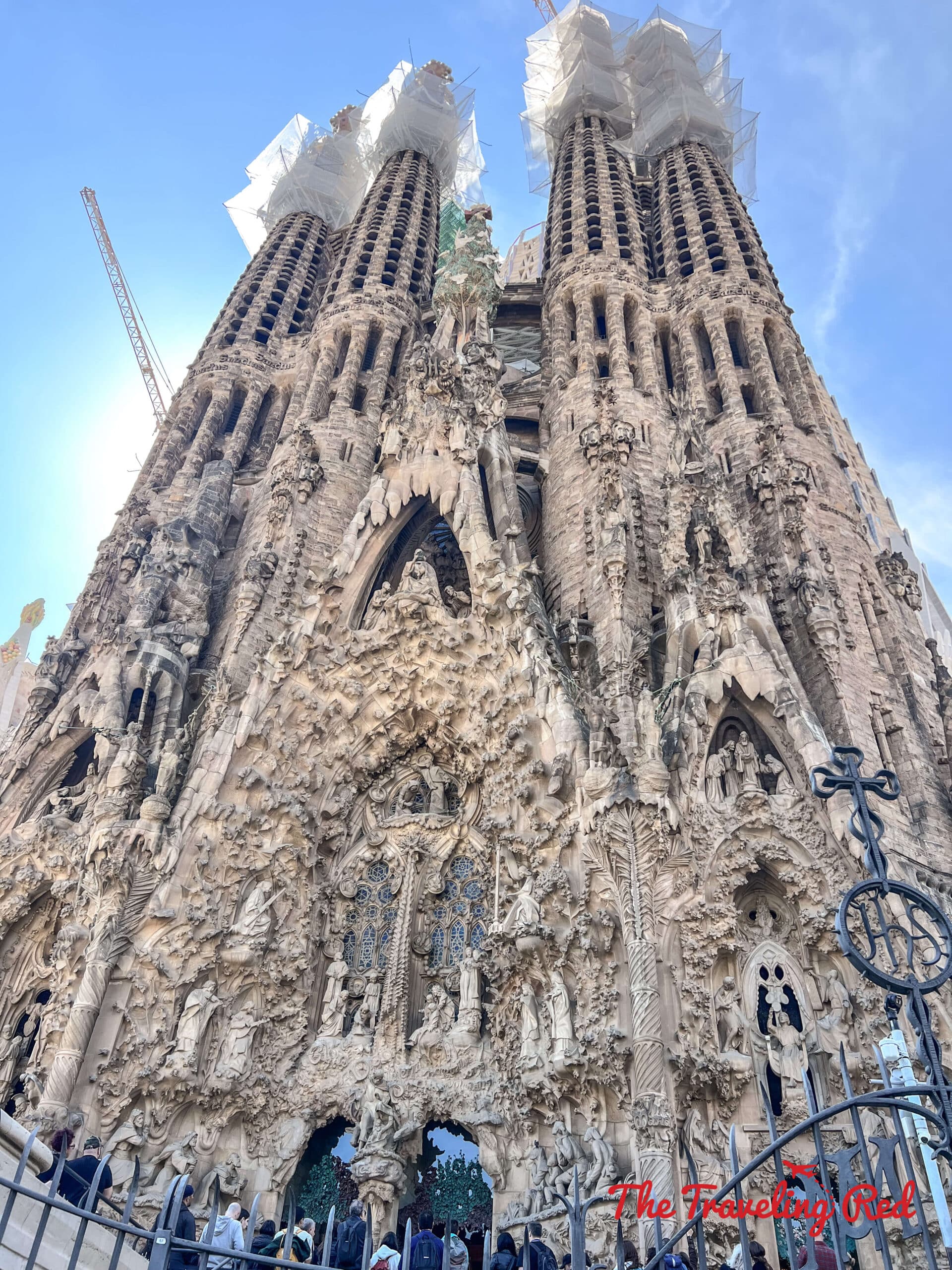 Inside the Sagrada Familia, the famous Basilica in Barcelona, Spain by Antoni Gaudi. Here's our full 7 day barcelona itinerary. Everything you need to know for one week in Barcelona, Spain. By The Traveling Red