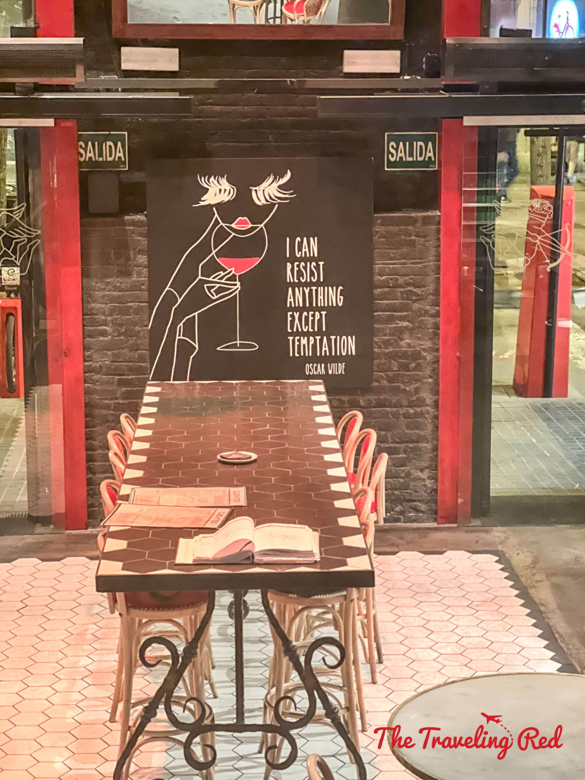 Dinner at Cachitos wine bar in Barcelona Spain. Here's our full 7 day barcelona itinerary. Everything you need to know for one week in Barcelona, Spain. By The Traveling Red