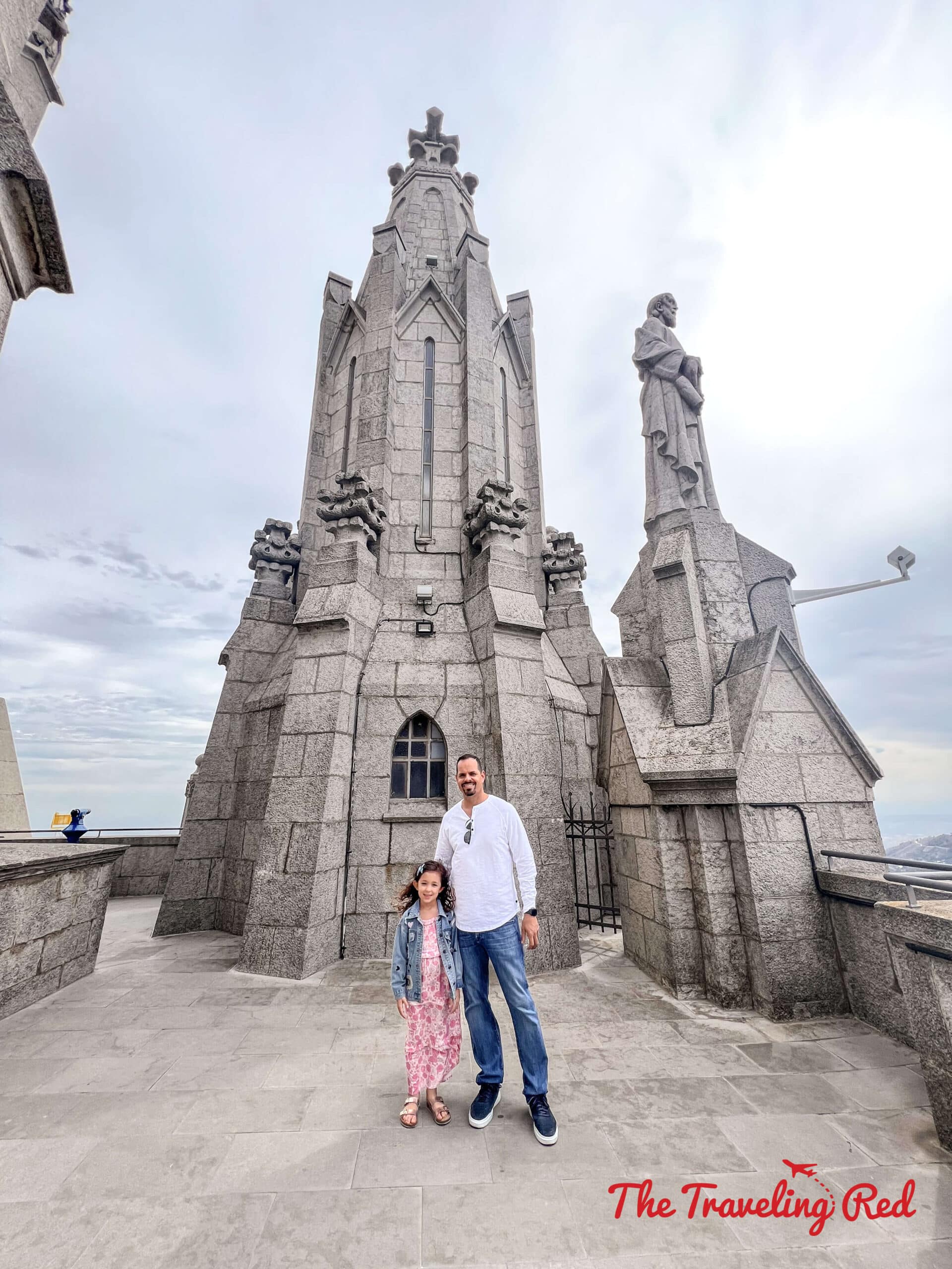 Sagrat Cor church in Barcelona located on Tibidabo by the Tibidabo Amusement Park. Some of the most incredible views of Barcelona Spain are from up here. Check out everything we did on our 7 day Barcelona Itinerary.
