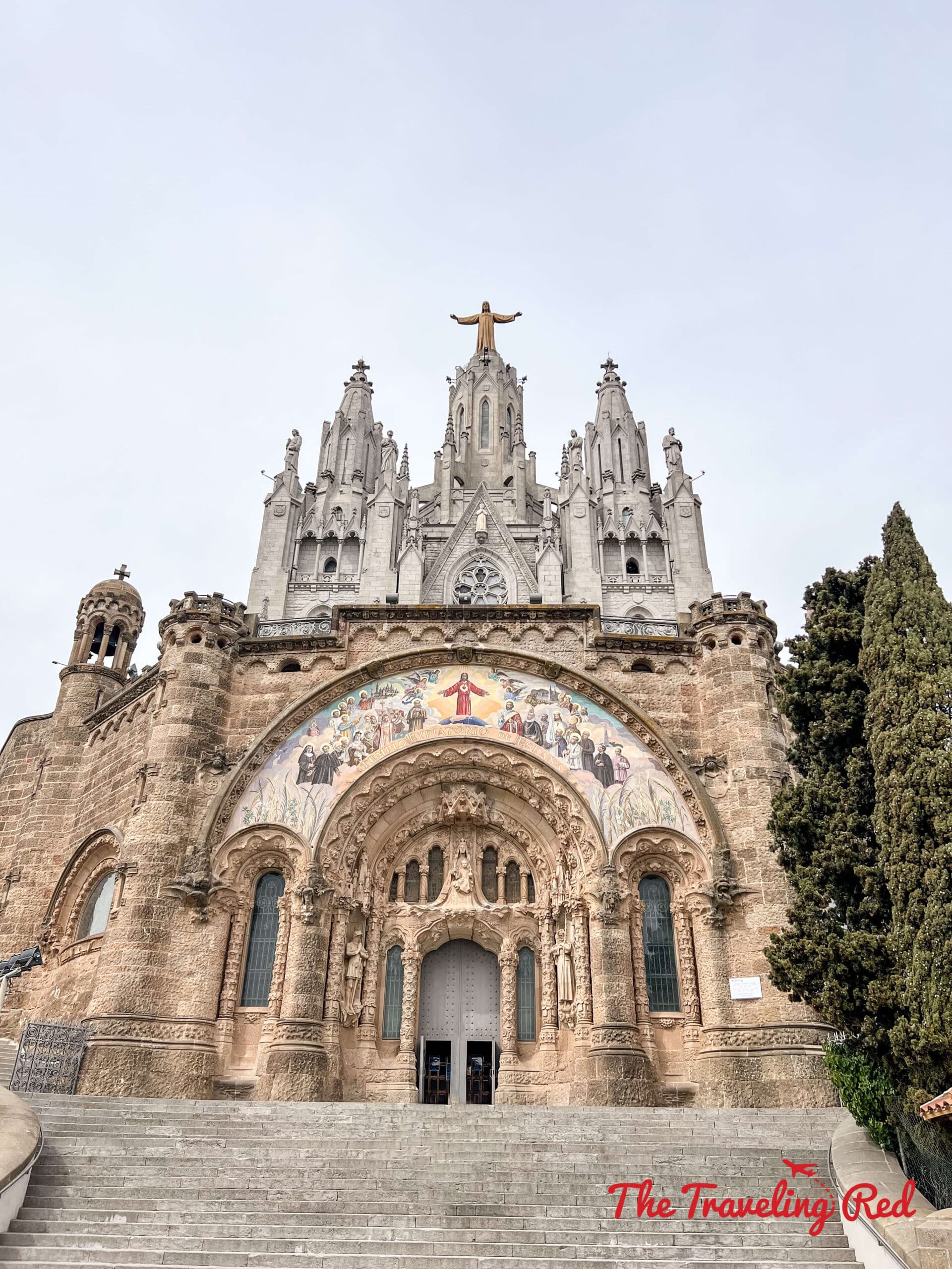 Sagrat Cor church in Barcelona located on Tibidabo by the Tibidabo Amusement Park. Some of the most incredible views of Barcelona Spain are from up here. Check out everything we did on our 7 day Barcelona Itinerary.