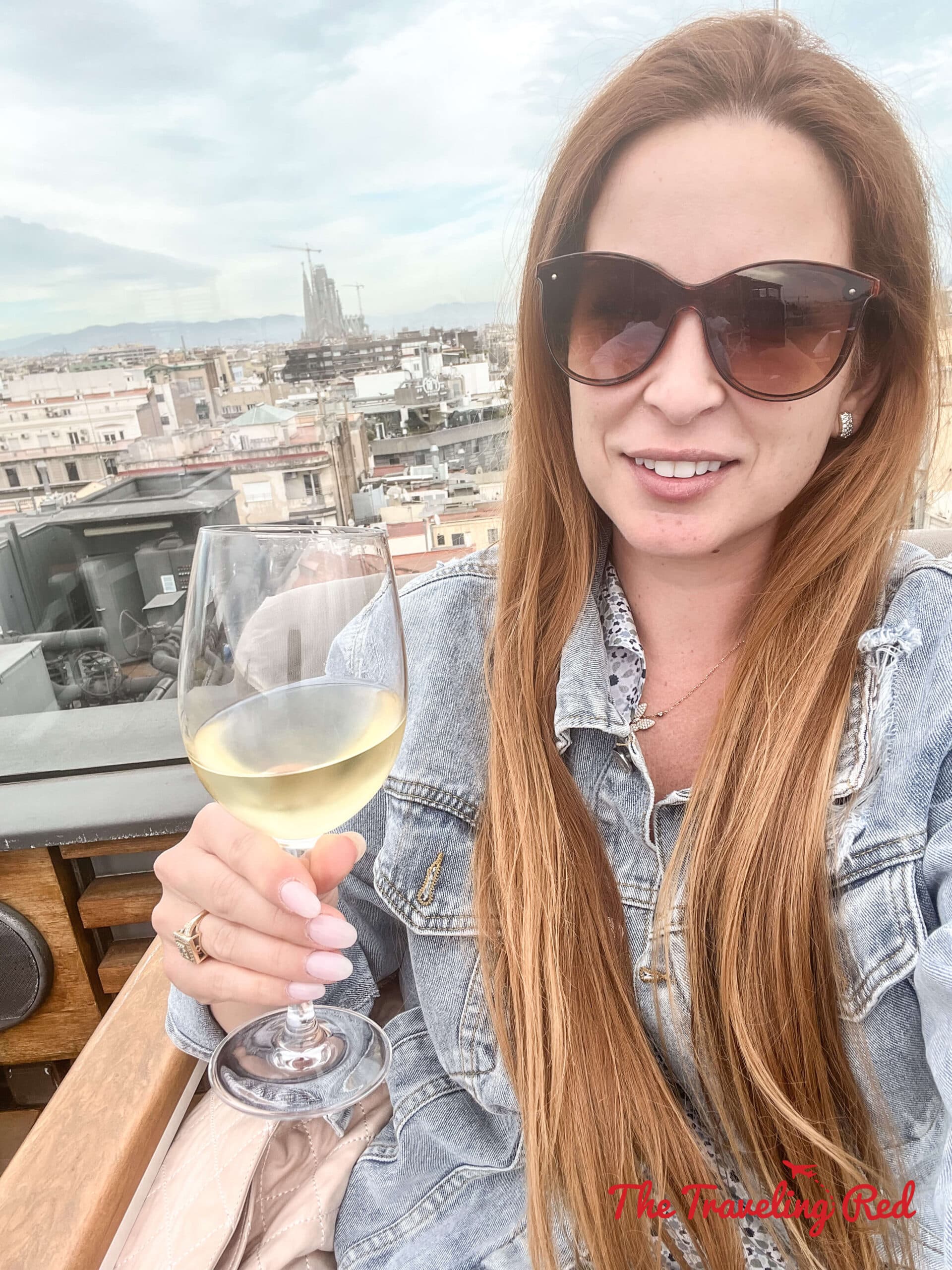 Tapas and cocktails at La Dolce Vitae, the rooftop bar of the Majestic Hotel in Barcelona, Spain. Here's our full 7 day barcelona itinerary.