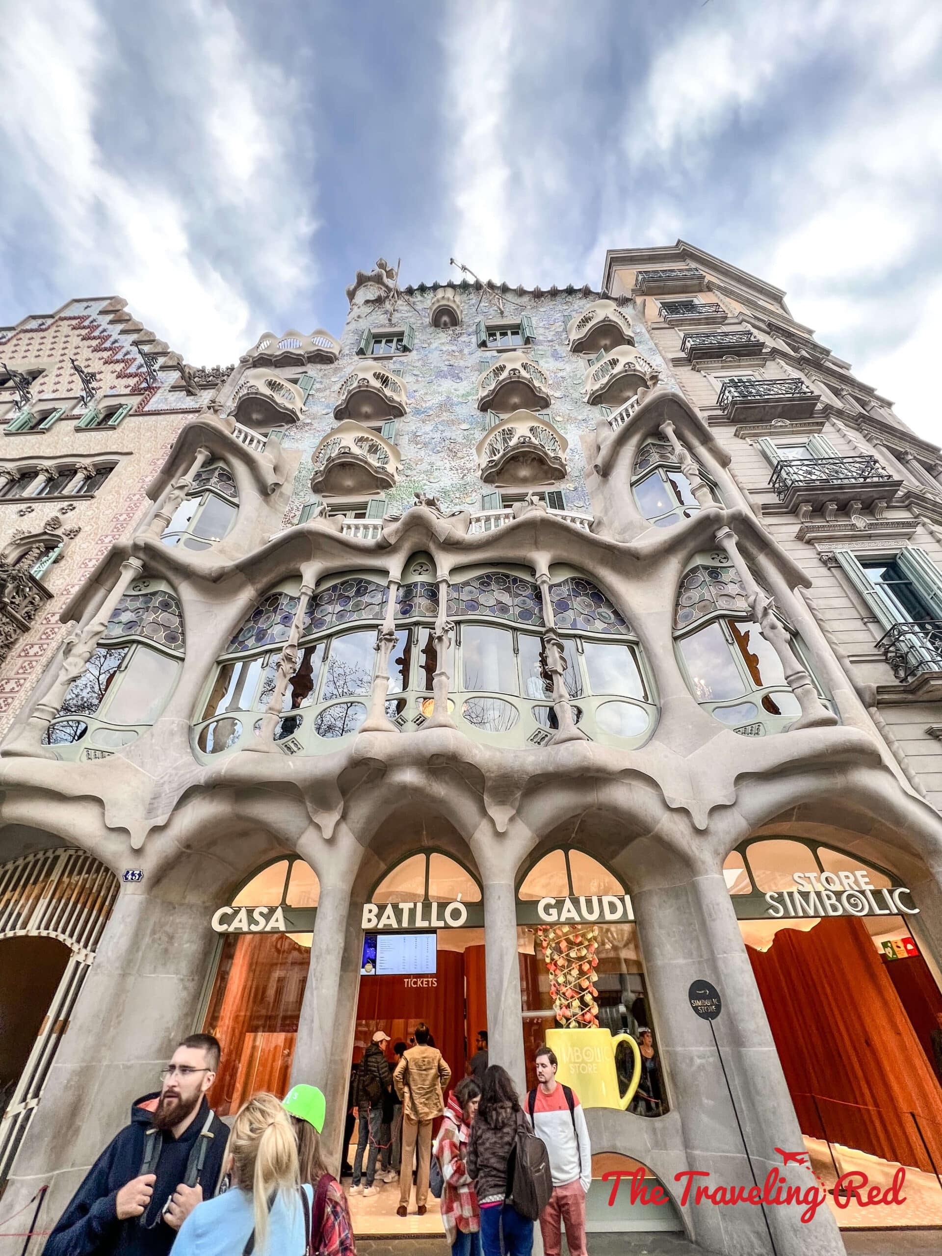 Inside Gaudi's Casa Batllo in Barcelona, Spain, they have the famous Gaudi cube with LED screens on all sides and you can get the virtual reality tablet to add to your audioguide. The AR experience in Casa Batlló is a lot of fun. Here's our full 7 day barcelona itinerary.